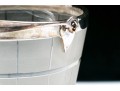 Charming Silver Plate Mounted Frosted Glass Ice Bucket