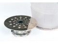 Elegant Silver Plate Mounted Frosted Glass Ice Bucker With Plated Interior Liner
