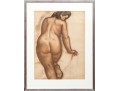 René Genin (1890-1967) Red Chalk On Paper, Female Nude
