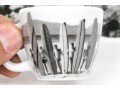 Set Of Six Harvey Nichols Foodmarket Espresso Cups With Saucers
