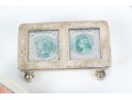Two Small Sterling Silver Stamp Boxes   1.585 Gross Troy Ozs.