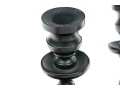 Grouping Of Four Carved Ebony Candlesticks, Including Two Pairs