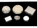 Collection Of Six Pillboxes, Including Two English Sterling And One French 800 Silver