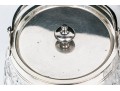Two Antique Cut Glass And Silverplate Biscuit Jars