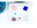 Group Of Five Art Glass And Ceramic Table Top Items