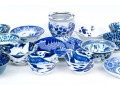 Asian Blue And White Serving And Decorating Lot