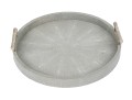 Designer Faux Shagreen Round Tray