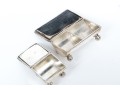 Two Small Sterling Silver Stamp Boxes   1.585 Gross Troy Ozs.