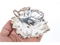 Pair Of Christofle Silver Leaf Form Dishes