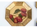 Collection Of Seven Decoupage Octagonal Glass Plates 