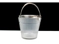 Charming Silver Plate Mounted Frosted Glass Ice Bucket