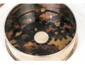 Quality Pair Of Silver Plate Mounted Faux Tortoise Shell Coasters