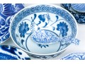 Asian Blue And White Serving And Decorating Lot