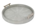 Designer Faux Shagreen Round Tray