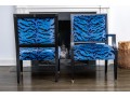 Pair Of Custom Brunschwig & Filss Silk Velvet Upholstered Armchairs