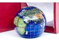 Kalifano Gemstone Inlaid Globe Paperweight Boxed
