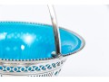 Silverplate And Opaline Glass Basket