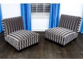 Pair Of Custom Quality Slipper Chairs