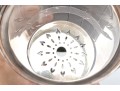 Elegant Silver Plate Mounted Frosted Glass Ice Bucker With Plated Interior Liner