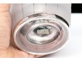 Elegant Silver Plate Mounted Frosted Glass Ice Bucker With Plated Interior Liner