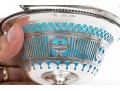 Silverplate And Opaline Glass Basket