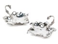 Pair Of Antique Silver Plated Individual Grape Servers, Beautifuly Restored