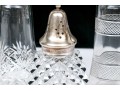 Collection Of Five Large Cut Crystal And Silverplate Shakers
