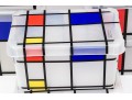 Collection Of Seven Printed Plastic Bins With A Piet Mondrian Design Adapted By TERRY