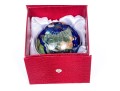 Kalifano Gemstone Inlaid Globe Paperweight Boxed