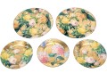 Set Of Five Scott Potter Decoupage Glass Plates