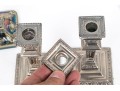 Two Pairs Of Silver Plated Candlesticks