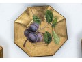 Collection Of Seven Decoupage Octagonal Glass Plates 