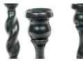 Grouping Of Four Carved Ebony Candlesticks, Including Two Pairs
