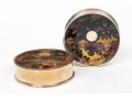 Quality Pair Of Silver Plate Mounted Faux Tortoise Shell Coasters