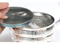 Quality Silver Plated Honeypot With Lid And Honey Drizzler