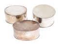Three Fine Silver Plated Lidded Boxes