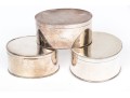 Three Fine Silver Plated Lidded Boxes
