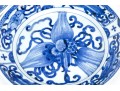 Pair Of Decorative Chinese Export Style Blue And White Porcelain Bowls