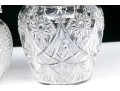 Group Of Three Antique Cut Glass And Silverplate Biscuit Jars