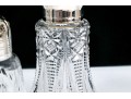 Collection Of Five Large Cut Crystal And Silverplate Shakers