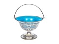 Silverplate And Opaline Glass Basket
