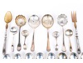 A FIne Group Of Silver Plate Serving Utensils, 18 Pieces