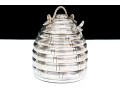Quality Silver Plated Honeypot With Lid And Honey Drizzler