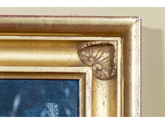 Signed Slinger Pastel On Black Paper, Taino Zemi Cohoba Stand, 1985