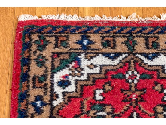 Pair Of Hand-knotted Hamadan Accent Mats, 2'-10 1/2 X 2' & 2'-3 1/2 X 1'-8 1/2'