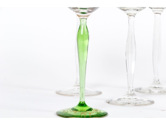 Assembled Collection Of Glass Stemmed Goblets