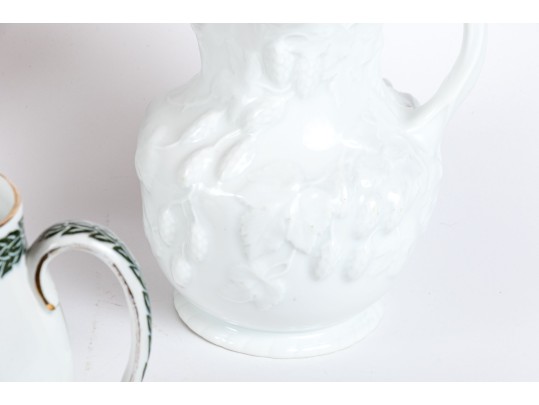 Group Of Four Antique Ceramic Water Pitchers