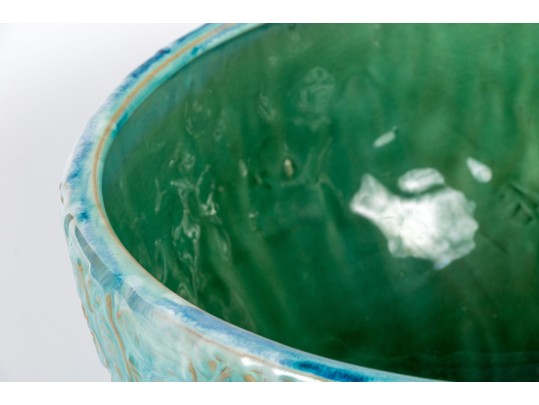 Large Ceramic Fish Motif Centerpiece Bowl