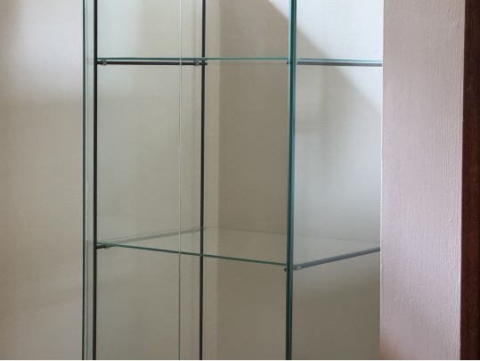 Handsome Glass Vitrine Display Case On Stand
