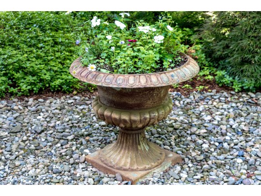 Antique Cast Iron Garden Planter